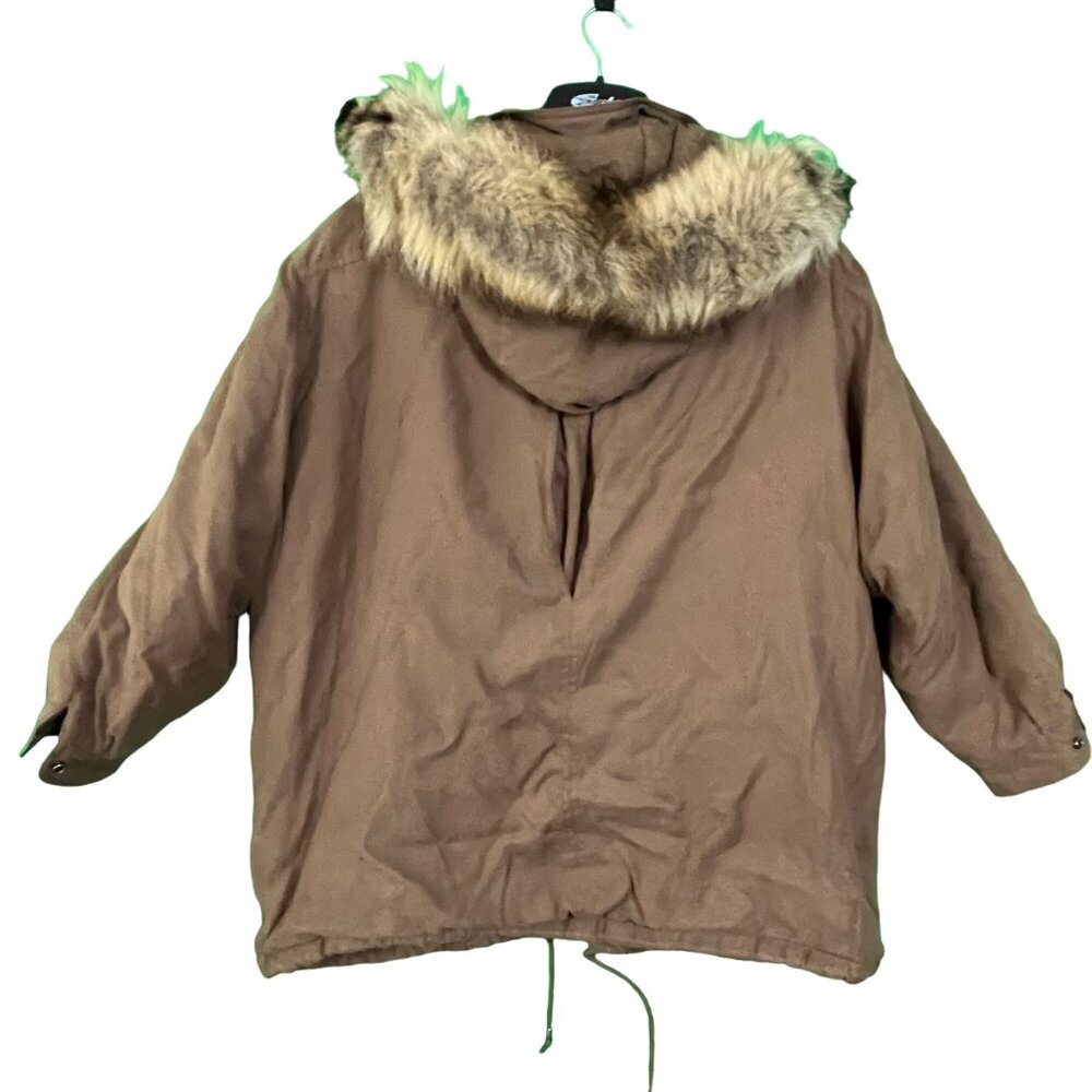 Bromley Womens Brown Moleskin Parka Coat Genuine Racoon Fur Hood Size 3X - Picture 8 of 16
